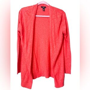 GAP Factory Women's Open Cardigan Size M Coral Lightweight Office